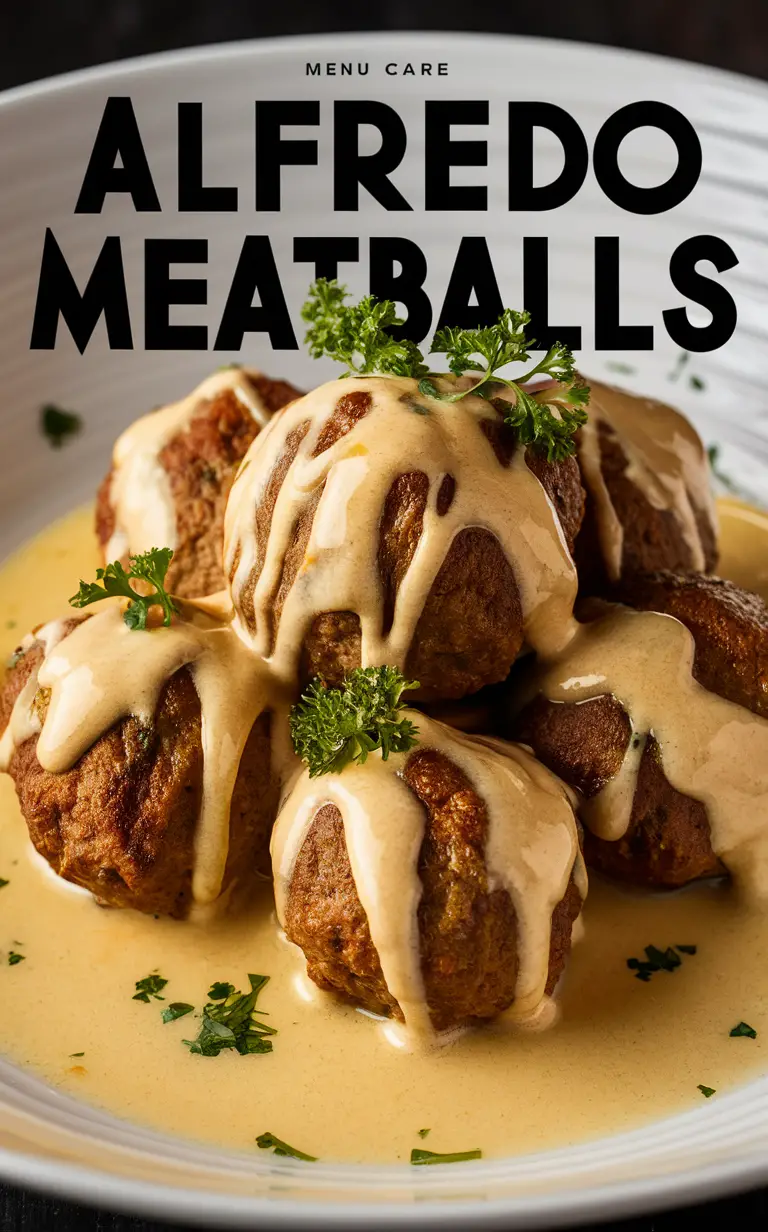 1. Alfredo meatballs recipe 2. Fusion meatballs recipe 3. Gourmet meatball recipe 4. Italian fusion cuisine 5. Creamy meatball dish