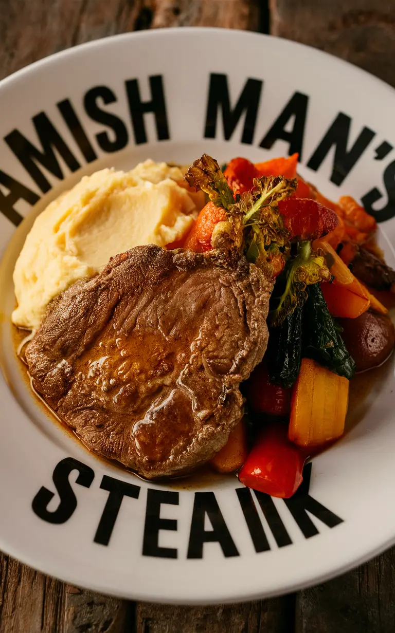 Amish recipe, country steak, homemade steak, traditional steak, old-fashioned steak