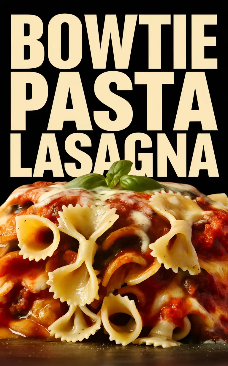 1. Pasta recipe,Italian dish,Delicious pasta 2. Gourmet lasagna,Innovative pasta,Classic recipe 3. Comforting meal,Satisfying dinner,Tantalizing taste 4. Layered lasagna,Hearty combination,Flavorful twist 5. Bowtie pasta,Traditional dish,Comforting lasagna