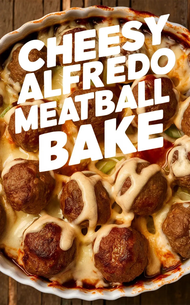 Cheesy Alfredo Bake, Meatball Casserole, Creamy Meatball Pasta, Baked Alfredo Meatballs, Cheese Stuffed Meatballs