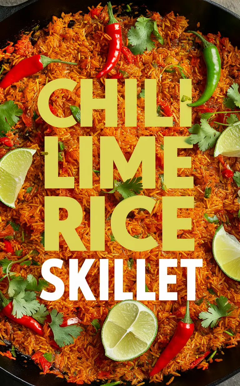 Chili Lime Rice, Skillet Rice Recipe, Citrus Rice Dish, Spicy Rice Skillet, Tangy Rice Dish