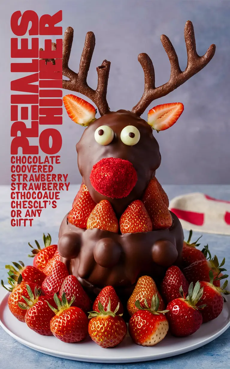 1. Festive chocolate-covered strawberries 2. Holiday dessert ideas 3. Reindeer-themed treats 4. Festive chocolate creations 5. Adorable holiday snacks