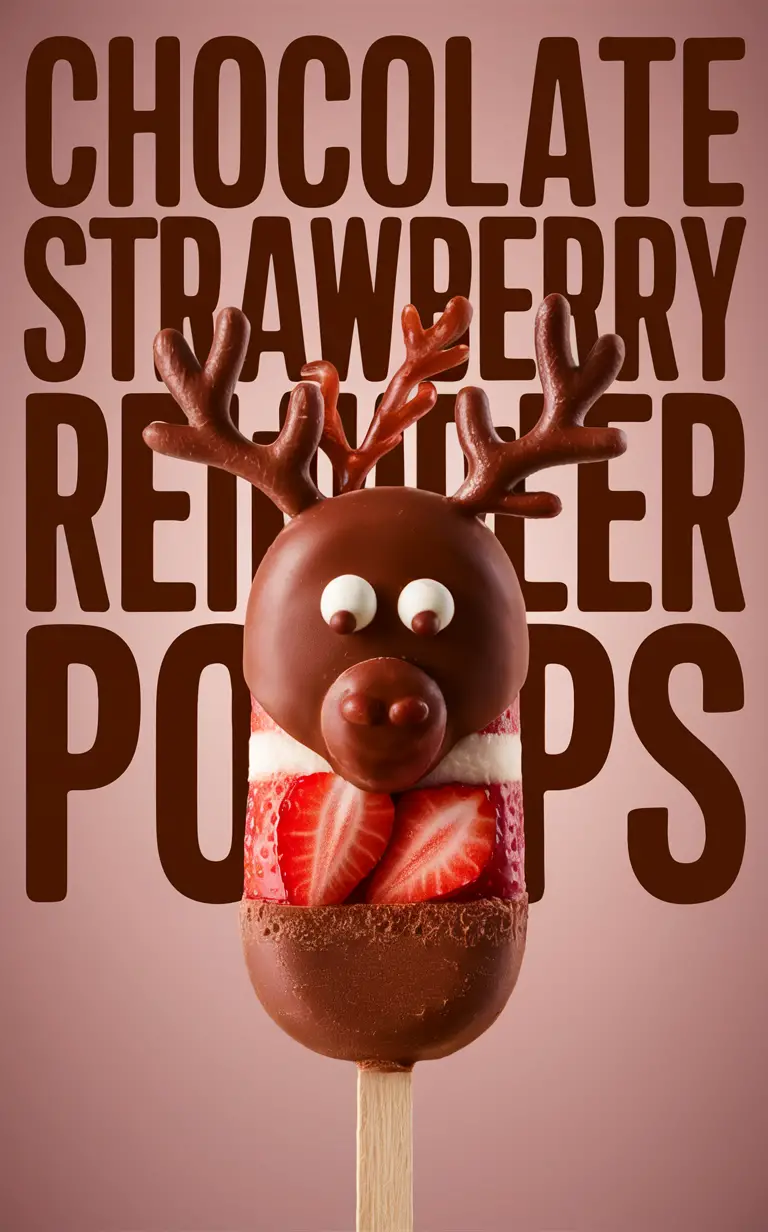 Chocolate strawberry pops, Reindeer pops, Pinterest users, Chocolate reindeer, Strawberry pops