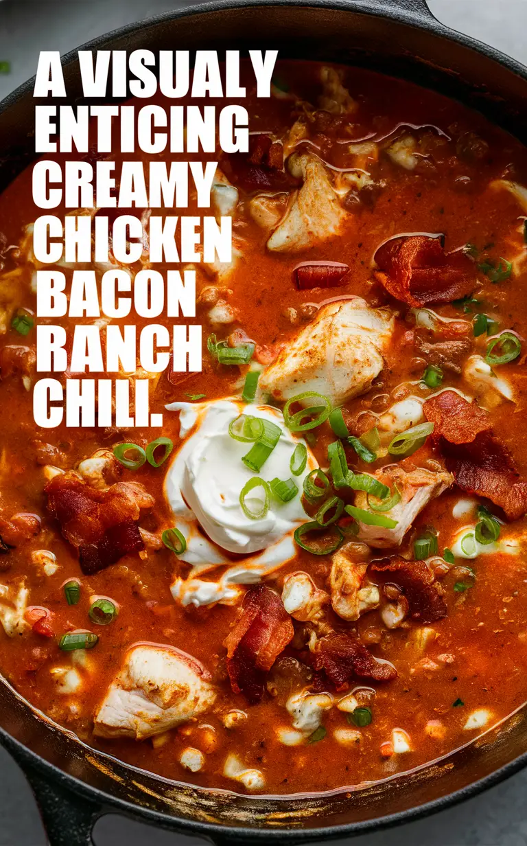 Chicken chili recipe, Creamy chicken chili, Bacon ranch chili, Chicken bacon ranch chili, Pinterest chicken chili