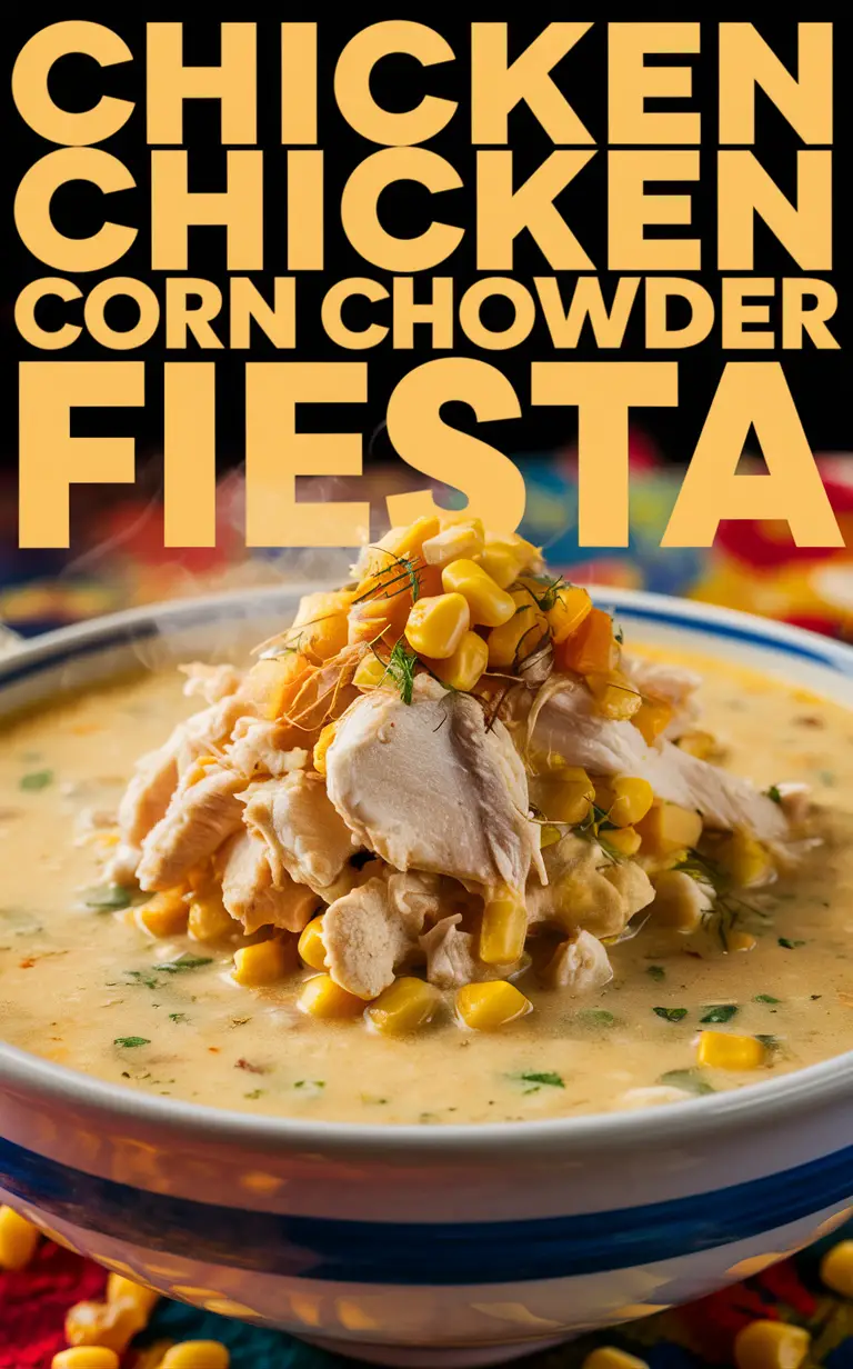 Creamy Chicken Soup, Chicken Corn Chowder, Corn Chowder Recipes, Creamy Corn Soup, Chicken Soup Fiesta