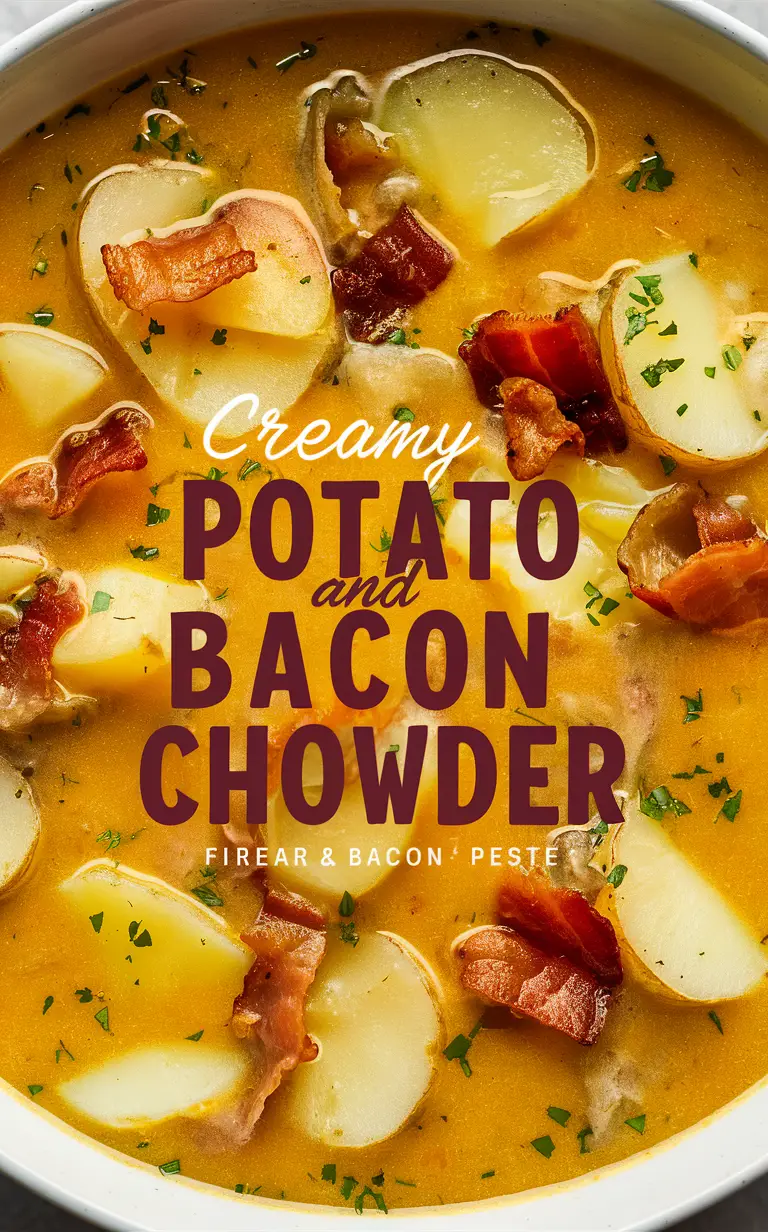 Potato soup, Bacon soup, Creamy chowder, Potato bacon chowder, Chowder recipe