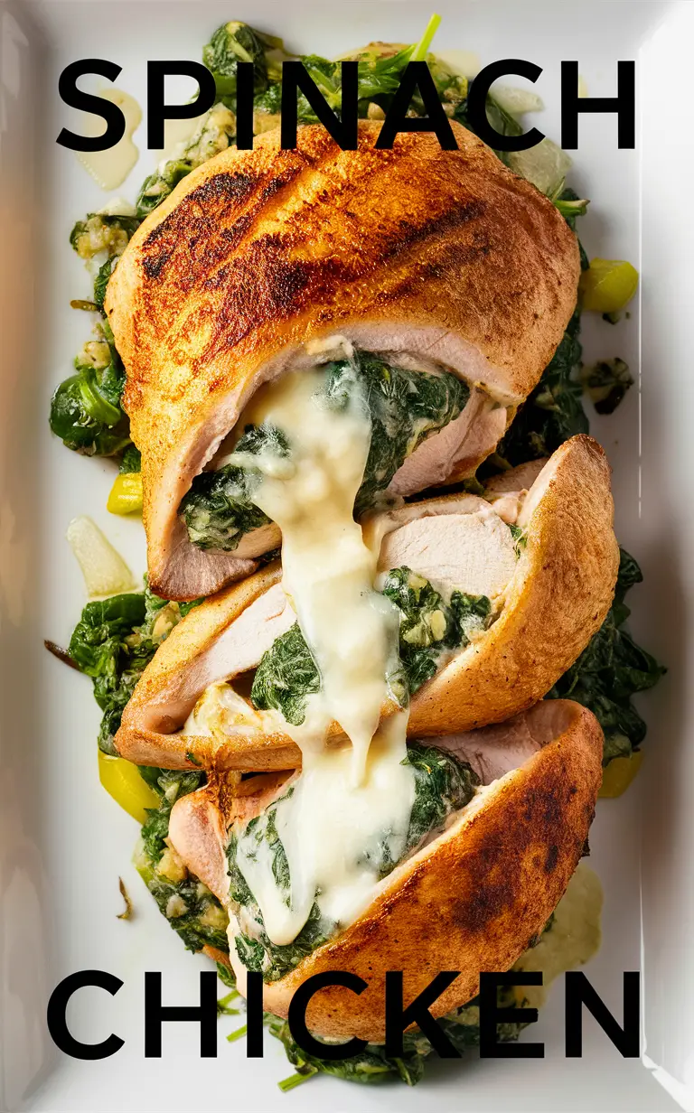 Chicken breast recipes, Stuffed chicken breast, Spinach and cheese stuffed chicken, Creamy chicken dishes, Gourmet chicken recipes