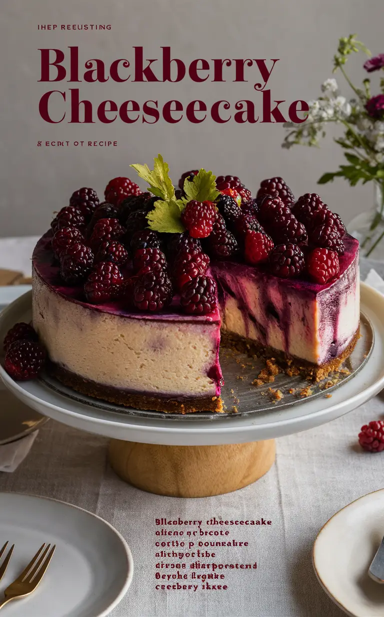 blackberry cheesecake recipe, gourmet dessert, indulgent treat, festive celebrations, delectable flavor