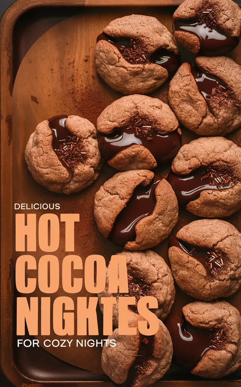 hot cocoa cookies, marshmallows, chocolate chips, cozy nights, festive season