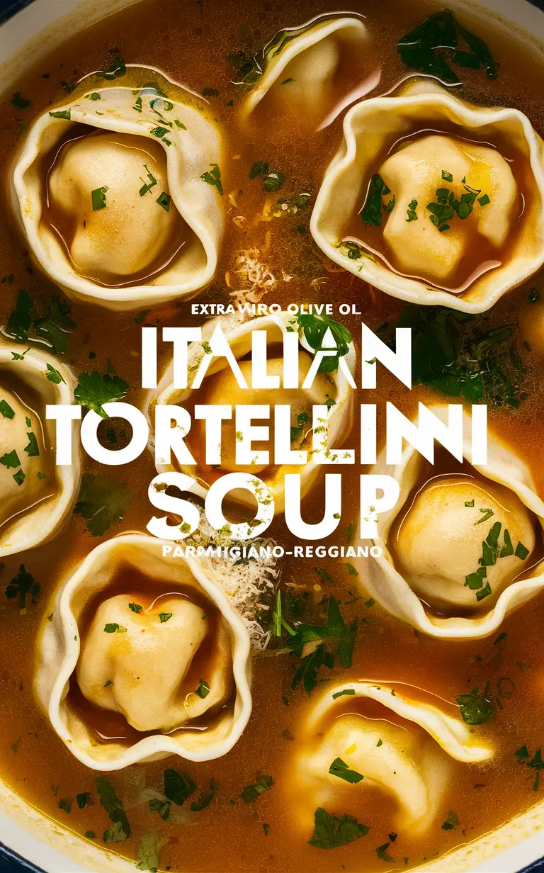 Italian Tortellini Soup, Tortellini recipe, Comforting soup, Delicious flavors, Homemade soup