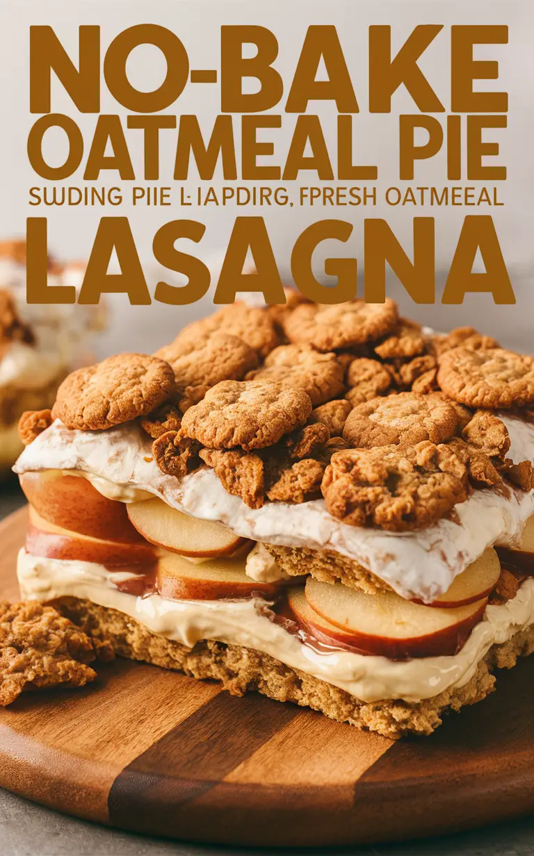 1. apple pie lasagna 2. oatmeal dessert 3. no-bake apple pie 4. cinnamon oatmeal recipe 5. creamy whipped cream