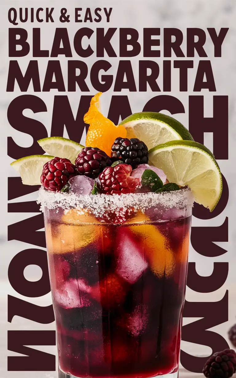 blackberry margarita, tequila cocktail, fruity drink, refreshing twist, vibrant color