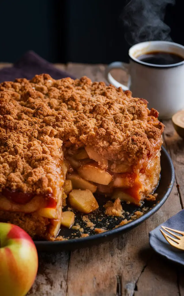 Apple dessert, Layered dessert, Crumble dessert, Spiced dessert, Fruit dessert