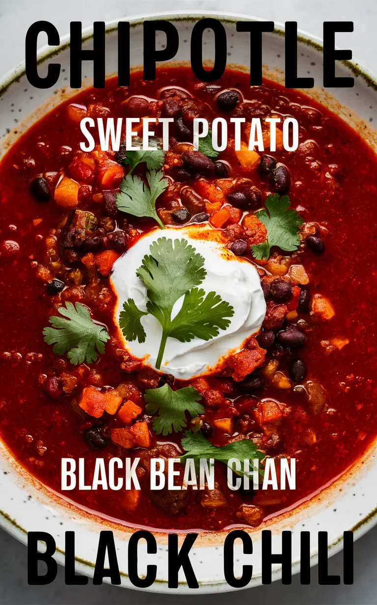 Chipotle chili recipe, Spicy black bean chili, Sweet potato chili, Vegetarian chili, Homemade chili