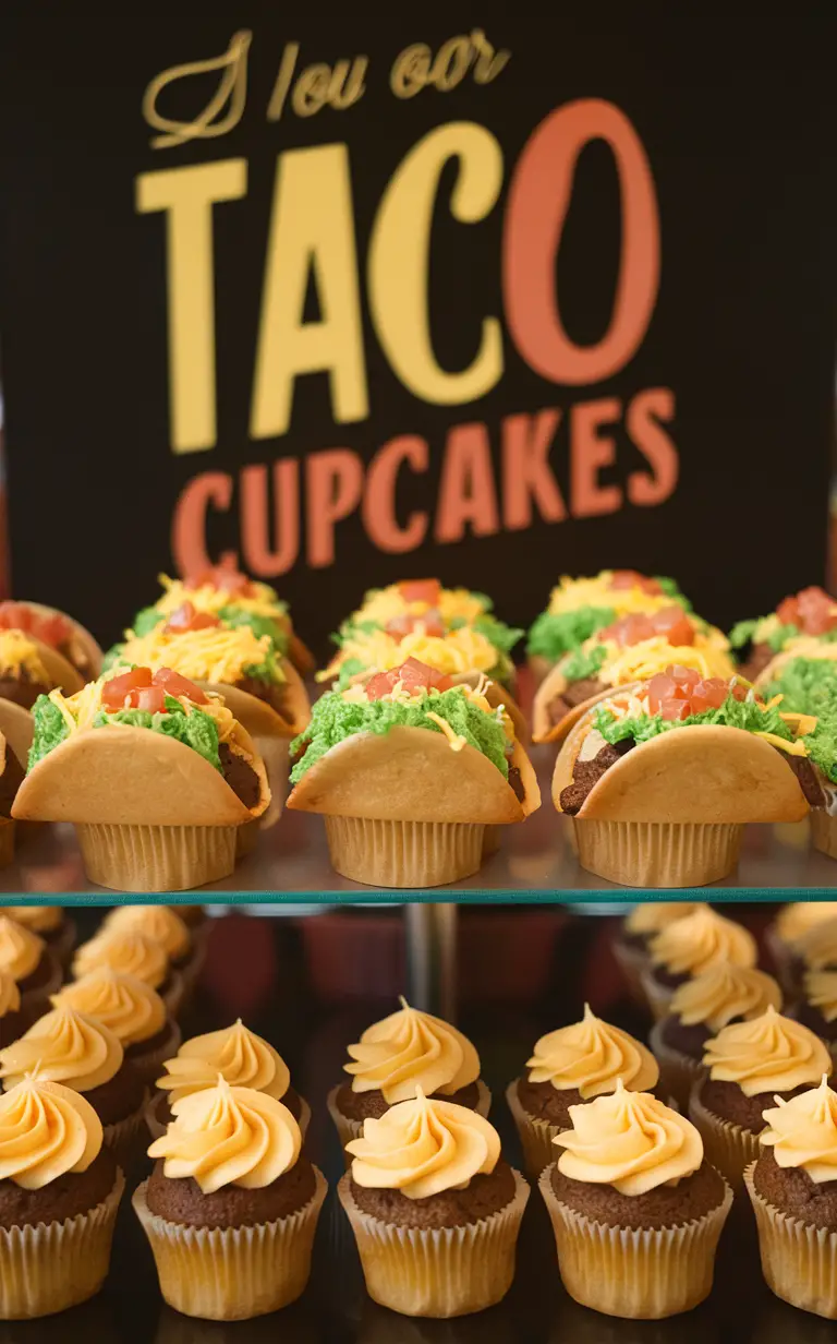 taco cupcakes recipe, taco cupcake ingredients, savory taco cupcakes, taco cupcake preparation, mexican taco cupcakes