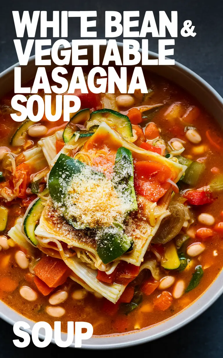 Bean and vegetable soup, Lasagna soup, White bean soup, Vegetable lasagna, Lasagna recipe