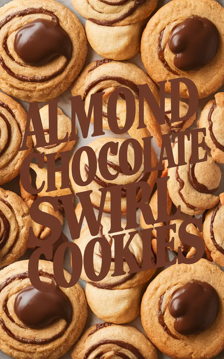 Almond Chocolate Swirl Cookies, Chocolate Swirl Cookies, Best Almond Chocolate Cookies, Gourmet Chocolate Almond Cookies, Homemade Chocolate Swirl Cookies