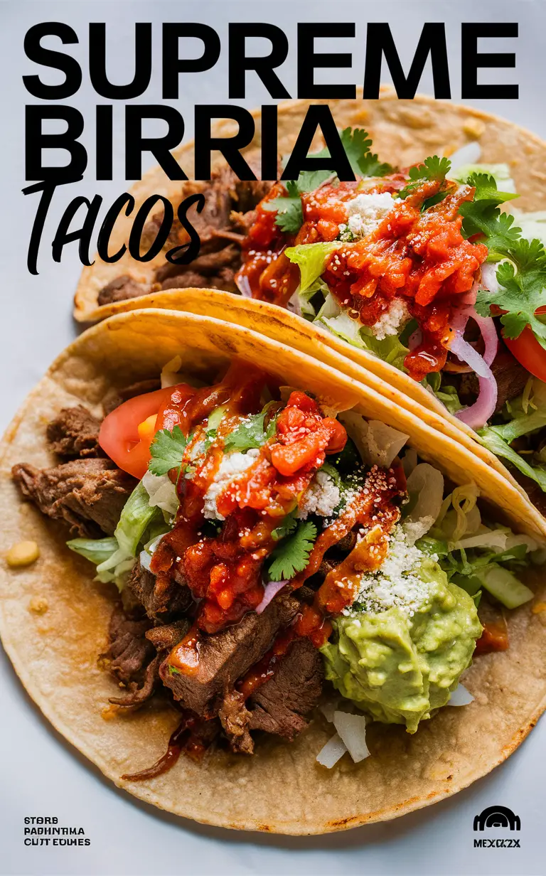 Birria Tacos, Mexican Tacos, Authentic Mexican Food, Tacos Supreme, Gourmet Tacos