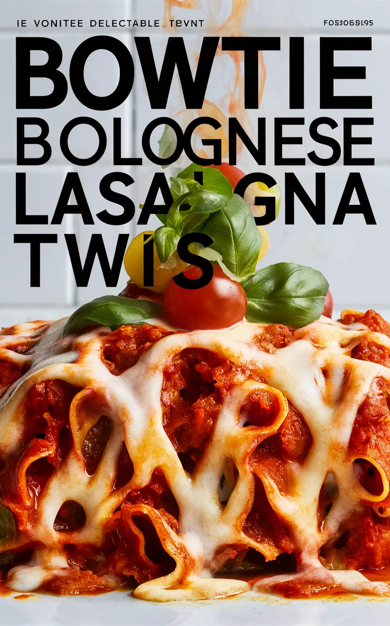 Bowtie pasta recipe,Bolognese lasagna,Italian twist menu,Cheesy pasta bake, Gourmet Italian cuisine