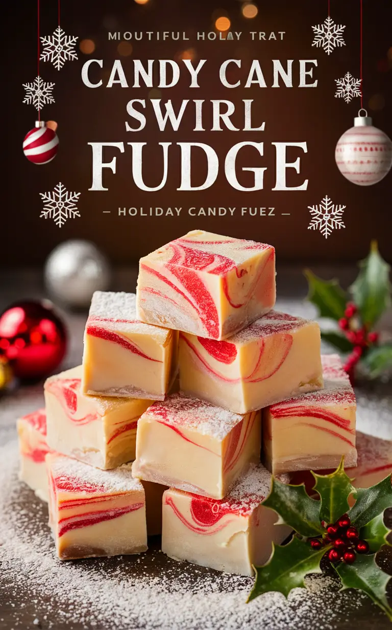 Candy cane fudge, Holiday fudge, Candy cane swirl, Fudge recipe, Christmas fudge