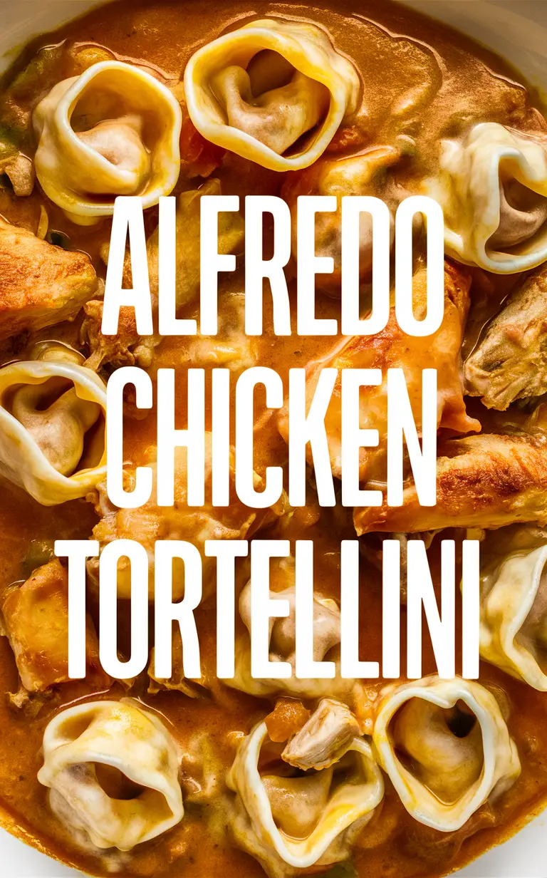 Alfredo Chicken Tortellini, Creamy Chicken Pasta, Cheesy Tortellini, Chicken Alfredo Pasta, Homemade Alfredo Sauce