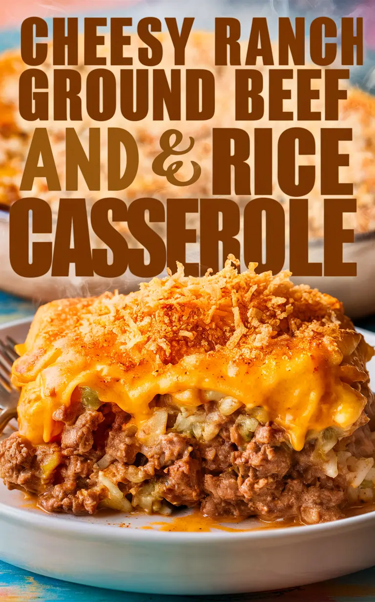 Ground beef casserole, Rice casserole, Cheesy casserole, Ranch casserole, Beef and rice casseroles