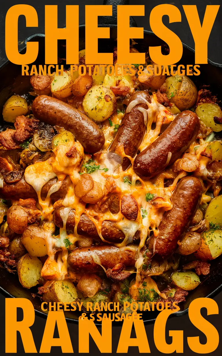 potato casserole, easy dinner recipe, cheesy side dish, sausage skillet, ranch seasoning