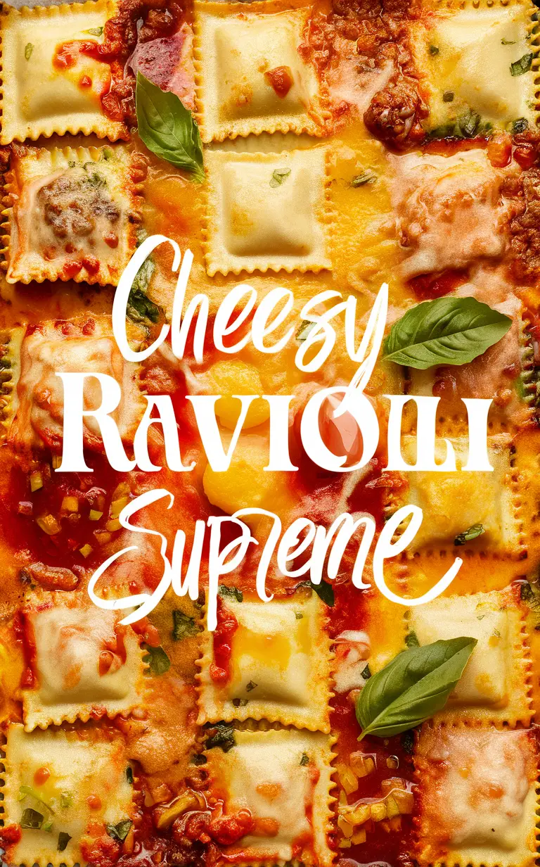 Cheesy Ravioli Bake, Deluxe Ravioli Bake, Gourmet Ravioli Casserole, Ultimate Ravioli Supreme, Premium Ravioli Supreme