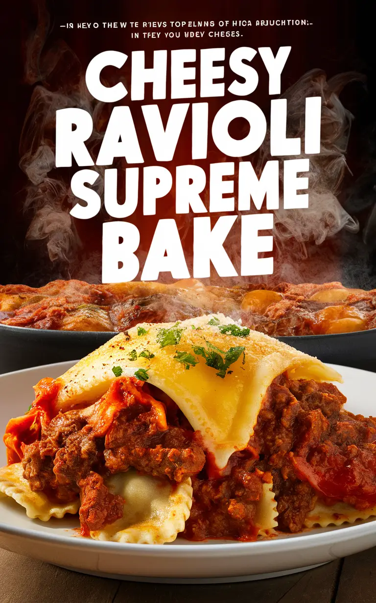 Cheesy Ravioli Bake, Deluxe Ravioli Bake, Gourmet Ravioli Casserole, Ultimate Ravioli Supreme, Premium Ravioli Supreme