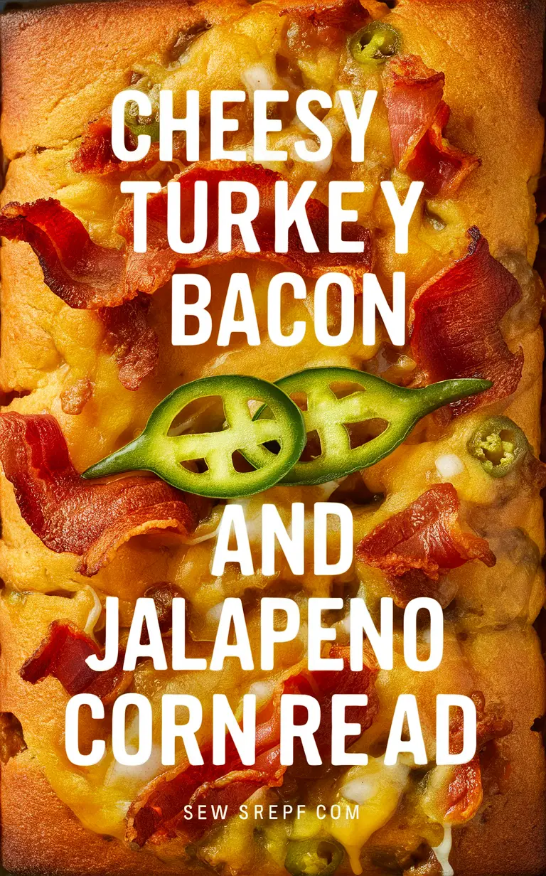 Turkey Bacon Recipe, Jalapeno Cornbread, Cheesy Cornbread, Bacon Jalapeno Recipe, Turkey Cornbread