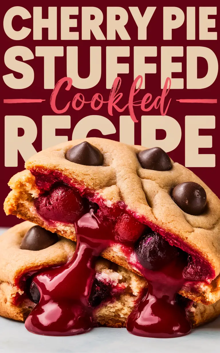 Cherry pie cookies, Stuffed cherry pie cookies, Cherry pie stuffed recipe, Pie-stuffed cookies, Cookie recipe with cherry pie