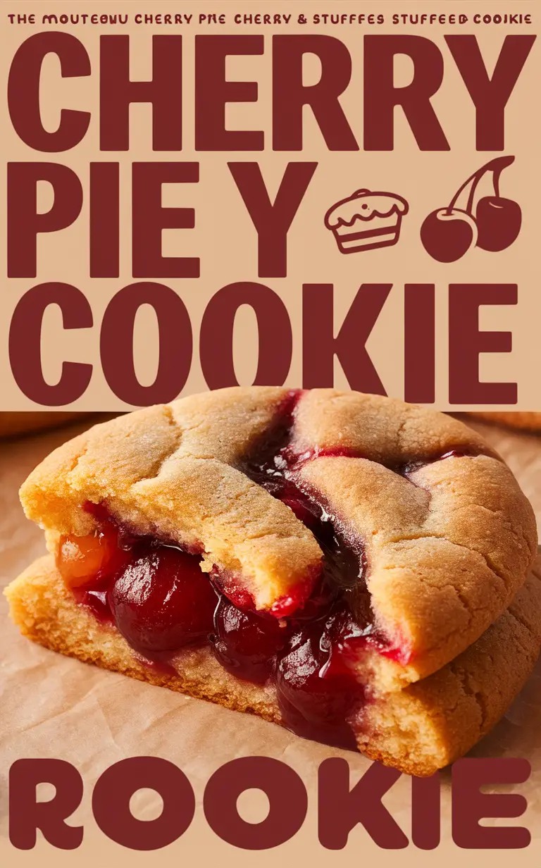 Cherry pie cookies, 
Stuffed cherry pie cookies, 
Cherry pie stuffed recipe, 
Pie-stuffed cookies, 
Cookie recipe with cherry pie