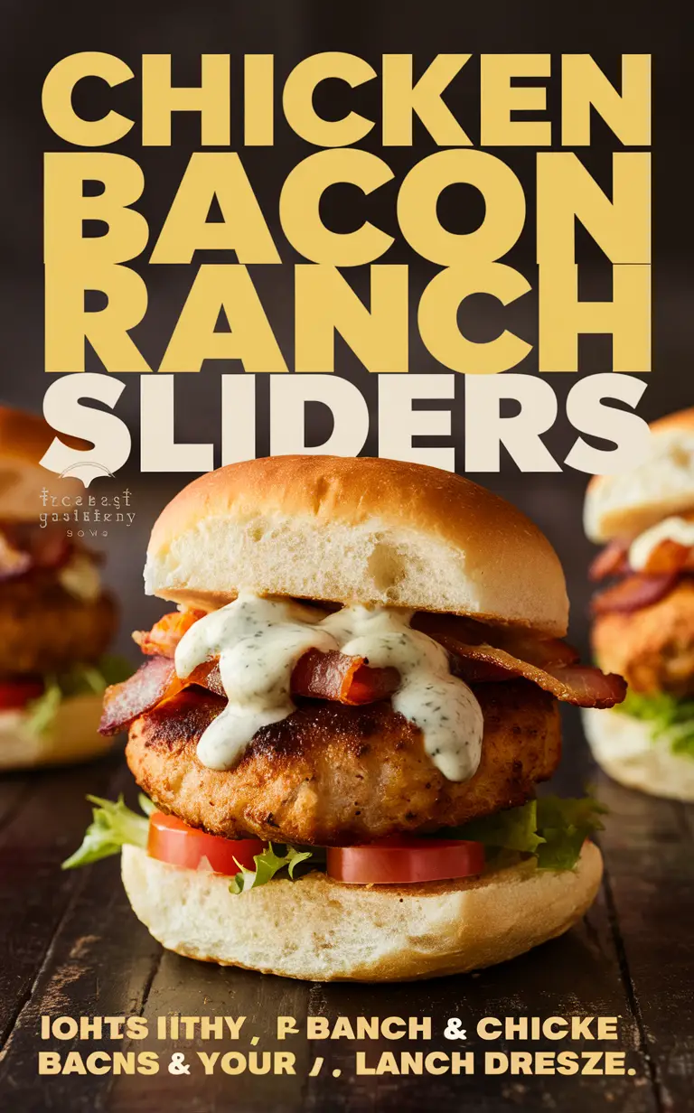 chicken sliders, bacon sliders, ranch sliders, chicken bacon ranch, sliders recipe