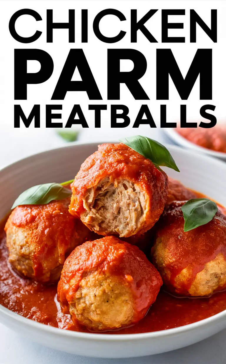 Chicken Parmesan Meatballs, Chicken meatballs recipe, Easy chicken meatballs, Baked chicken meatballs, Ground chicken meatballs