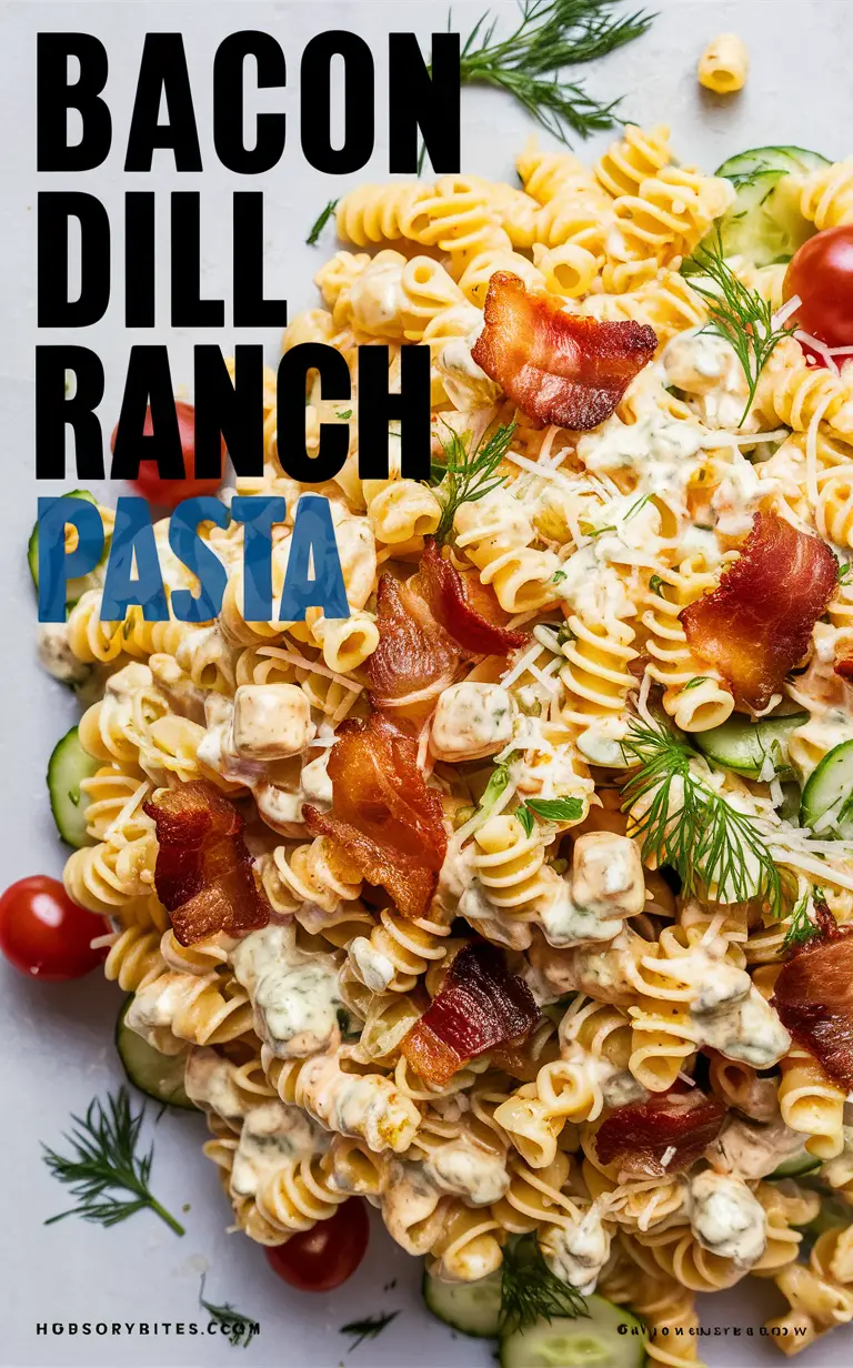 Creamy Bacon Ranch Pasta Salad, Dill Ranch Pasta Salad, Deluxe Pasta Salad, Creamy Bacon Pasta Salad, Bacon Dill Ranch Salad