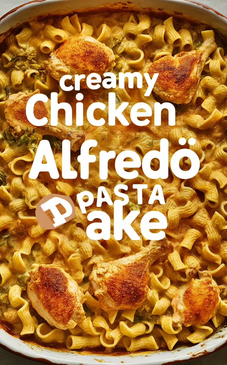 Creamy Chicken Alfredo, Chicken Alfredo Bake, Alfredo Pasta Bake, Creamy Pasta Bake, Chicken Pasta Bake