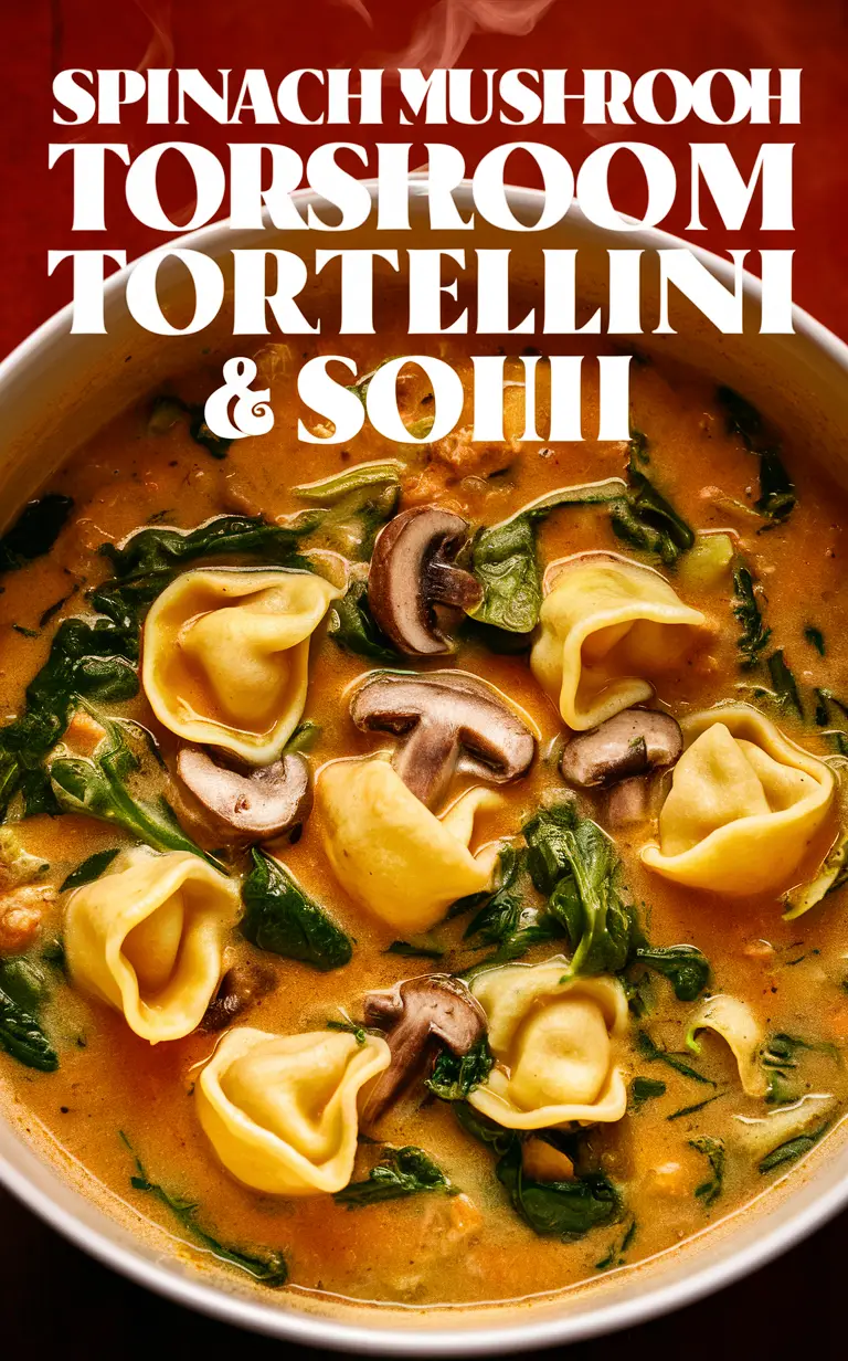 Creamy spinach soup, Mushroom tortellini soup, Creamy mushroom soup, Spinach tortellini soup, Creamy spinach chili