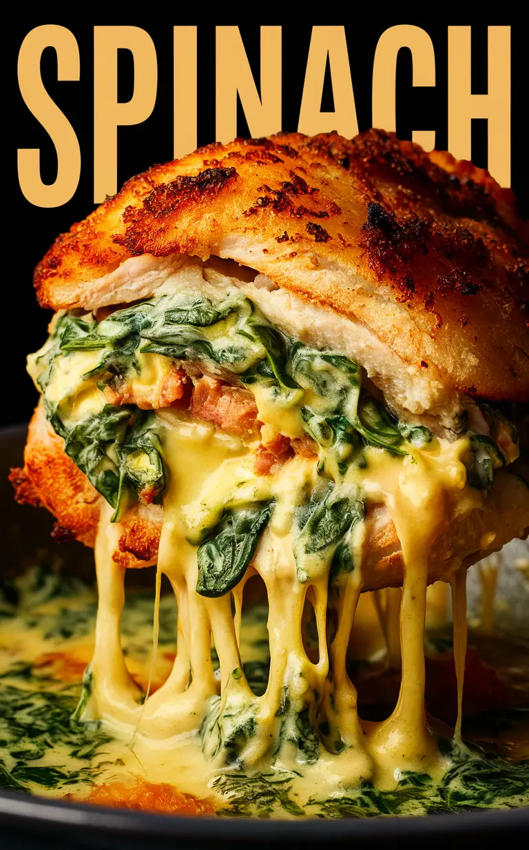 Spinach and Cheese Stuffed Chicken, Creamy Chicken Recipe, Cheese Stuffed Chicken Breast, Spinach Stuffed Chicken Breast, Cheese Stuffed Chicken Recipe