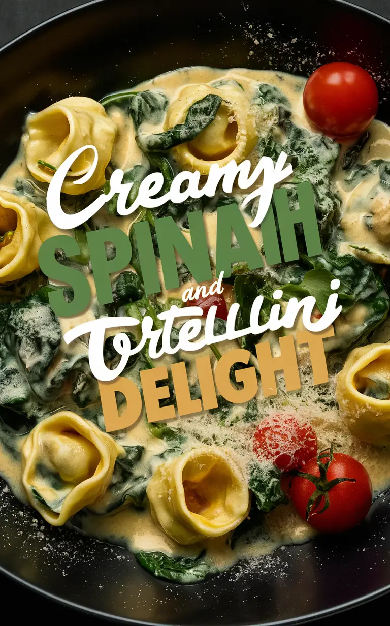 Creamy spinach pasta recipe, Creamy tortellini bake, Spinach tortellini Alfredo, Tortellini with creamy spinach sauce, Creamy ricotta spinach tortellini