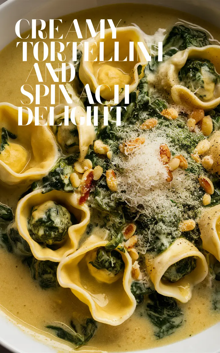 Creamy tortellini recipe, Spinach tortellini dish, Homemade tortellini dinner, Creamy spinach pasta, Tortellini spinach sauce