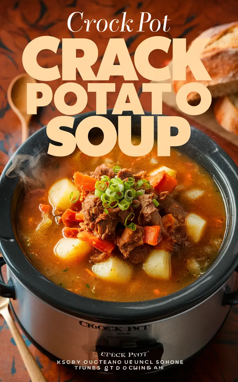 Crock Pot Soup Recipe, Slow Cooker Potato Soup, Potato soup, Creamy Potato Soup, Easy Crockpot Recipes