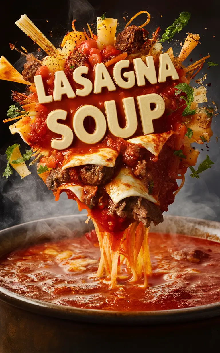 Lasagna Soup Recipe, Soup Explosion, Cheesy Lasagna, Homemade Soup, Vegetarian Lasagna