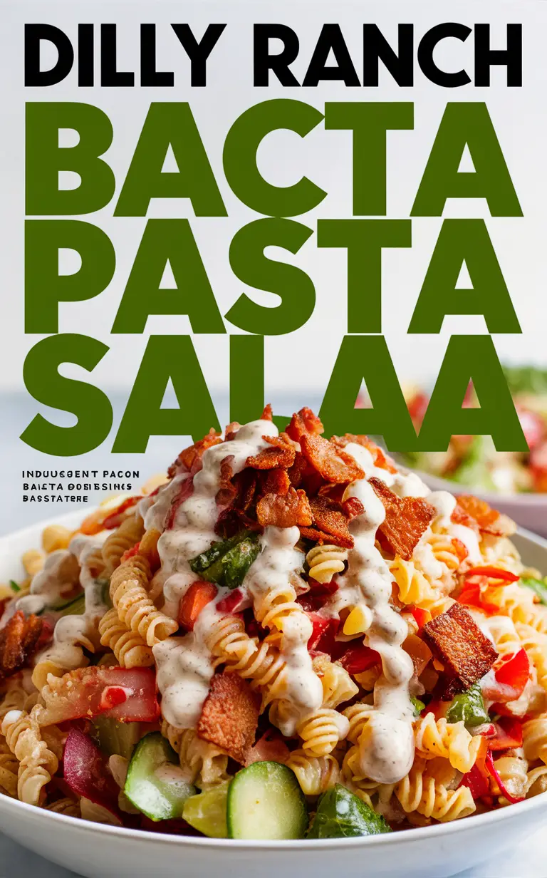 Bacon ranch pasta salad, Creamy bacon ranch pasta salad, Dilly bacon pasta salad, Bacon dilly ranch pasta salad, Ranch bacon pasta salad