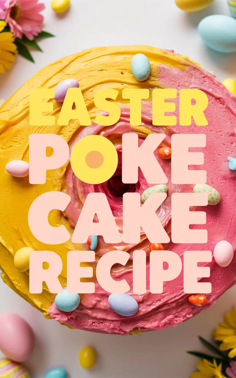 Easter dessert recipe, Easy Easter cake recipe, Spring baking ideas, Colorful Easter dessert, DIY Easter baking