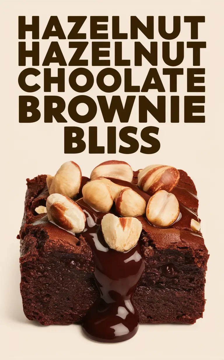 Hazelnut brownie recipe, Homemade chocolate hazelnut brownies, Gourmet hazelnut brownie, Indulgent chocolate hazelnut dessert, Decadent hazelnut brownie recipe