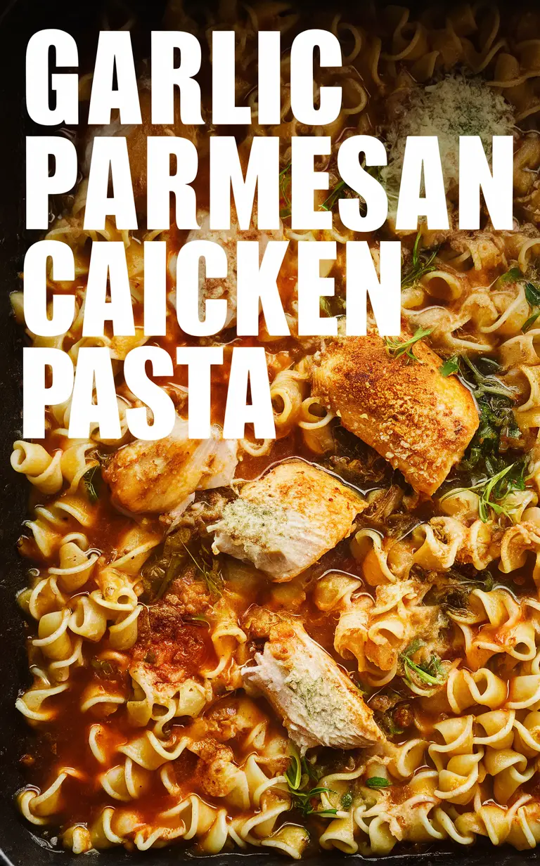 Garlic Parmesan Chicken Pasta Bake, Baked Pasta Recipe, Chicken Pasta Bake, Parmesan Pasta Bake, Pasta Bake Recipe