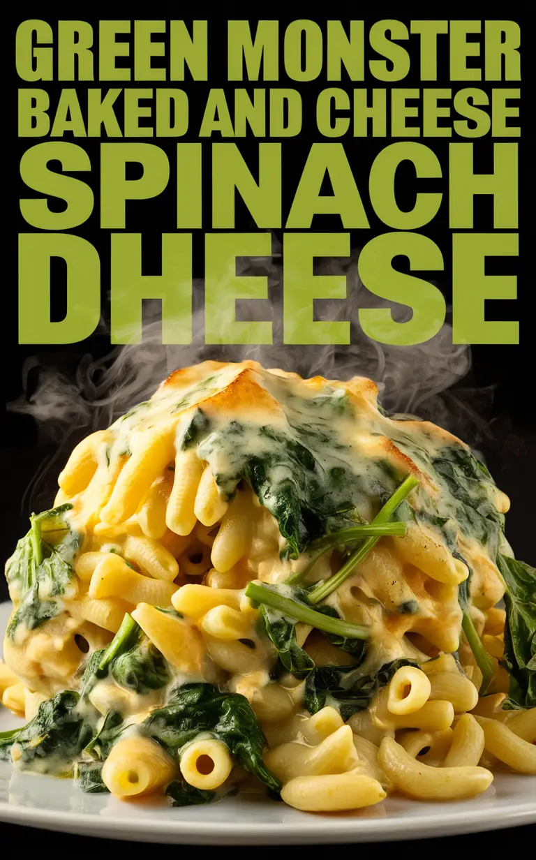 Baked mac and cheese, Spinach recipes, Monster mac and cheese, Green mac and cheese, Delicious spinach dishes