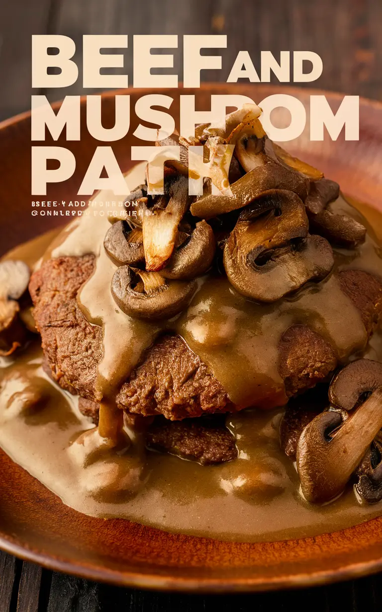 Hearty Beef Patties, Mushroom Gravy, Savory Patties, Beef and Mushroom, Hearty Gravy