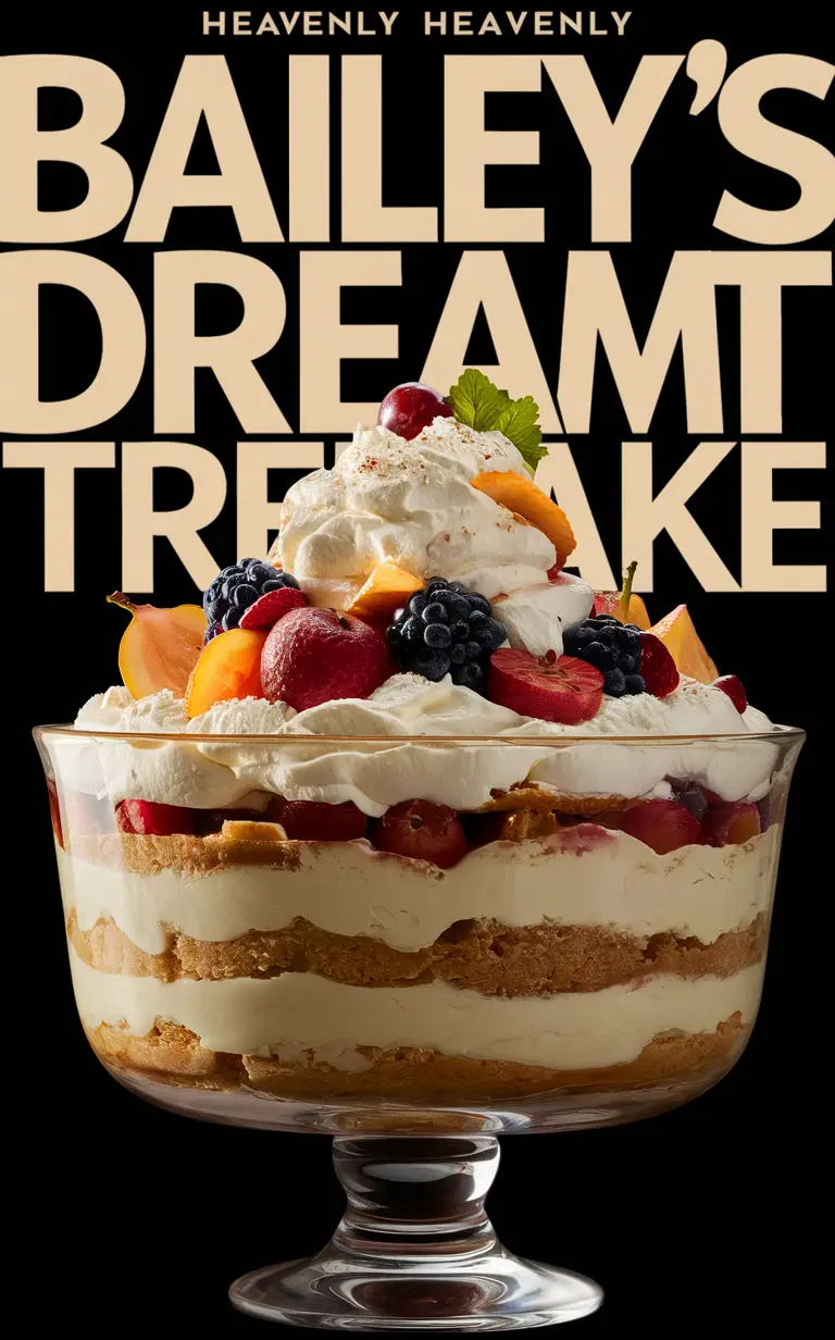 Heavenly Cheesecake Trifle, Dream Bailey's Desserts, Gourmet Cheesecake Recipe, Elegant Trifle Dessert, Luxury Cheesecake Trifle