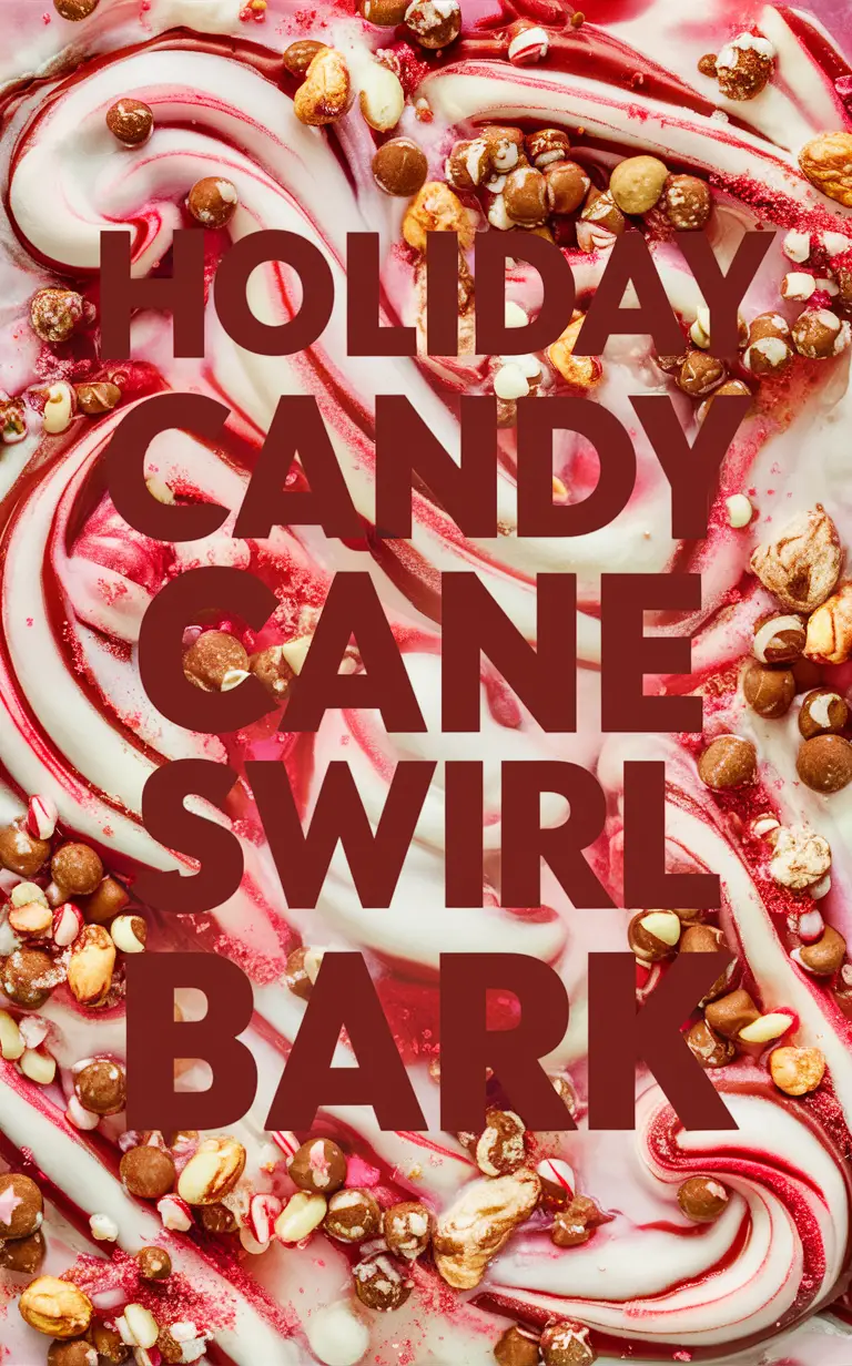 candy cane swirl bark, holiday treats, Christmas candy recipes, festive desserts, peppermint chocolate bark